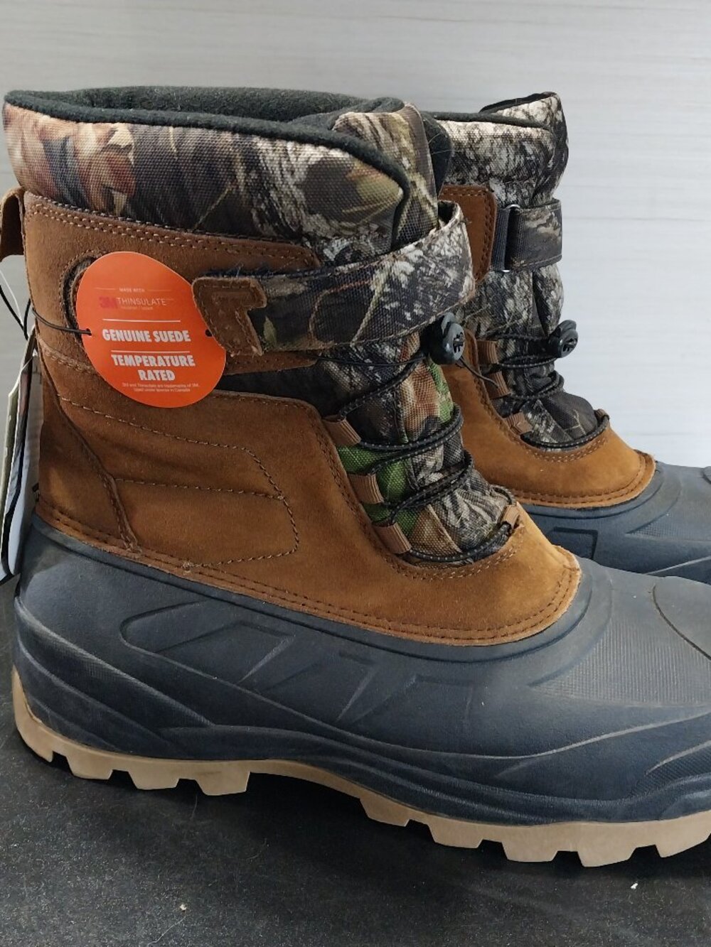 Ozark Trail Mossy Oak Men's Waterproof -5 Temperature Rated Camo Boots Sz 12